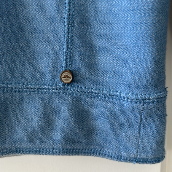 Tommy Bahama REVERSIBLE 1/2 Zip Pullover Sweatshirt w Marlin Logos Blue - Picture 6 of 12